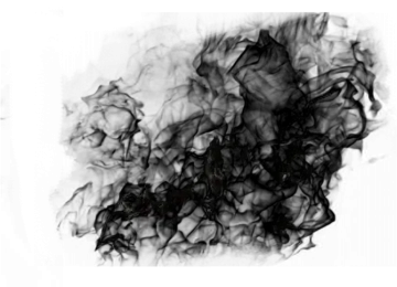 black smoke on a white background