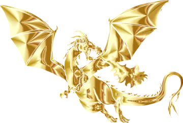 a golden dragon