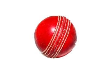 a cricket ball on a white background