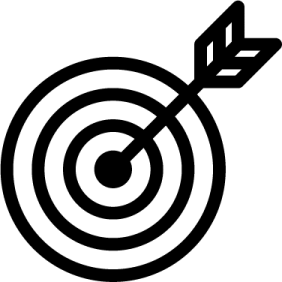 an arrow in the center of a target