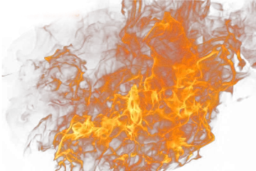 fire flames on a white background
