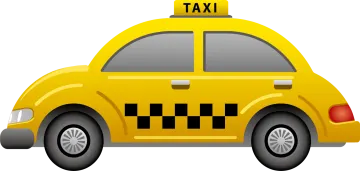 a yellow taxi car with the word taxi on it