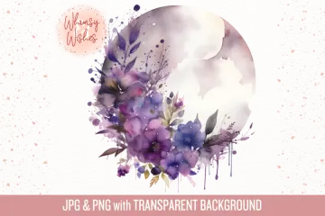 watercolor floral clipart background