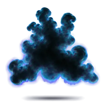 a black cloud of smoke