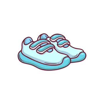 a pair of blue shoes