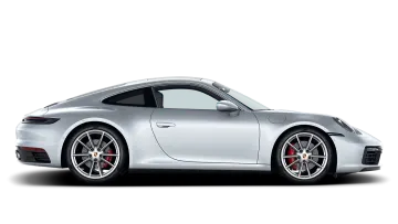 a silver sports car on a white background