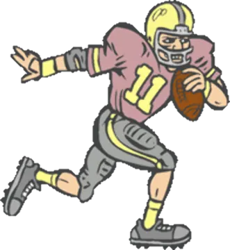 a football player running with the ball