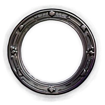 an image of a metal ring on white background