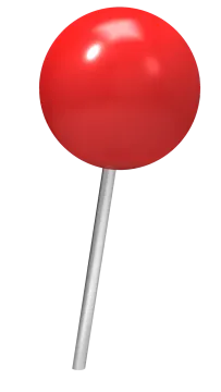 a red lolly on a white background