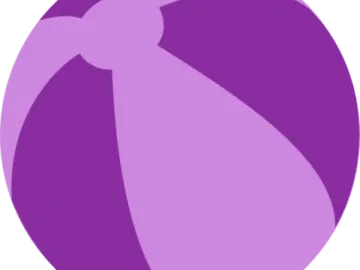 a purple ball on a white background