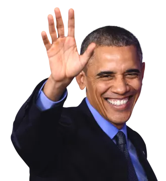 a man in a suit and tie waves his hand