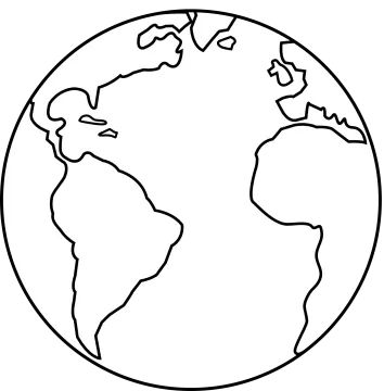 a black and white image of the earth