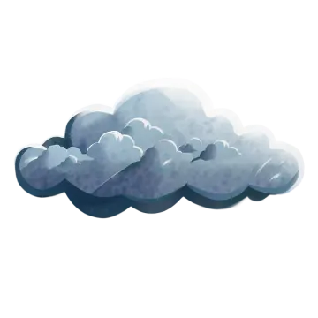 a drawing of clouds on a white background