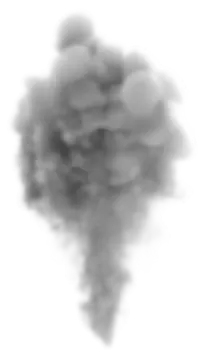 a cloud of smoke on a white background