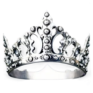 a silver crown on a white background
