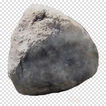 a large rock on a transparent background