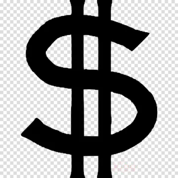 a dollar symbol on a transparent background