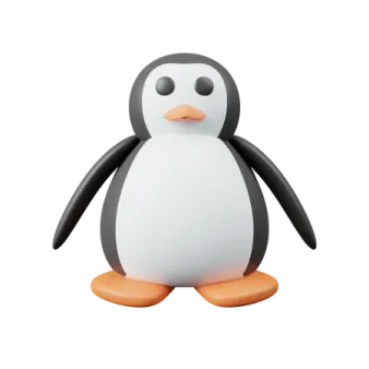 an image of a penguin with its eyes closed