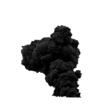 a black cloud of smoke on a white background