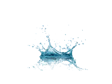 a splash of water on a white background