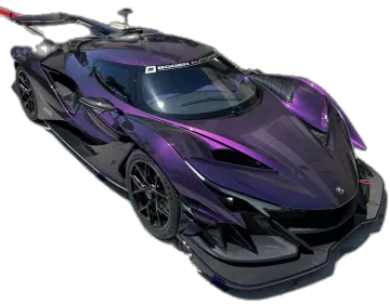 a purple car is shown in this image
