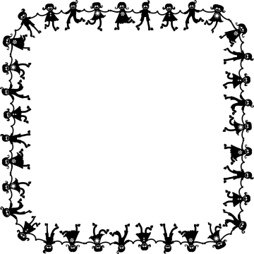 a black and white frame with monkeys