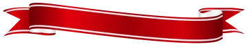 a red ribbon with white stripes