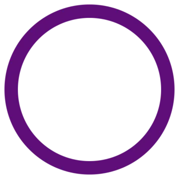 a purple circle on a white background
