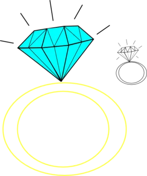 how to draw a diamond step by step
