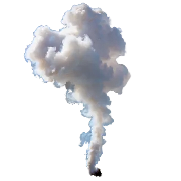 a cloud of smoke
