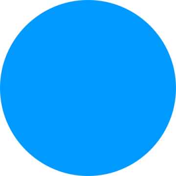 a blue circle on a white background