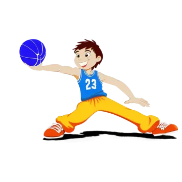 a basketball player with a ball in his hand