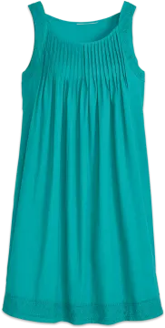 a girl wearing a green dress