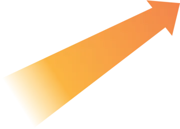 an orange arrow with a white background