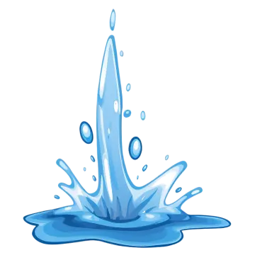 a splash of water on a white background