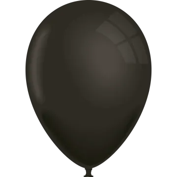 a black balloon on a white background