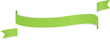 a green ribbon on a white background
