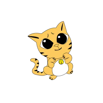 a drawing of a cat holding a tennis ball