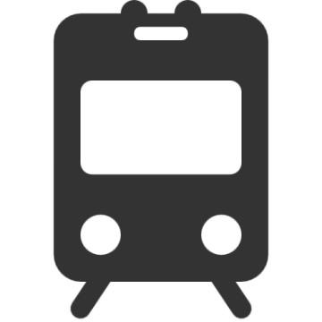 a black and white icon of a train