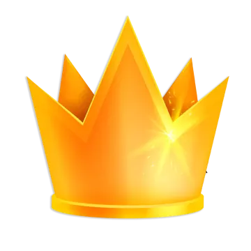 a golden crown on a white background