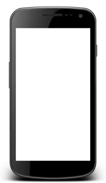 a smart phone with a blank screen