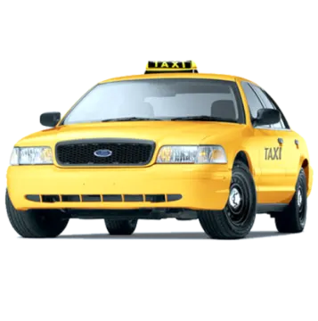 an image of a yellow taxi car