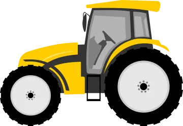 a yellow tractor