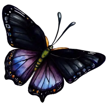 a watercolor painting of a butterfly