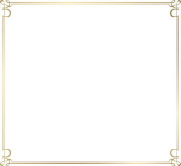a gold frame on a white background