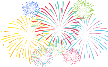 colorful fireworks clipart png