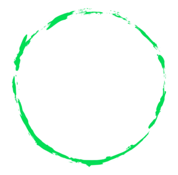 a circle drawn in black ink