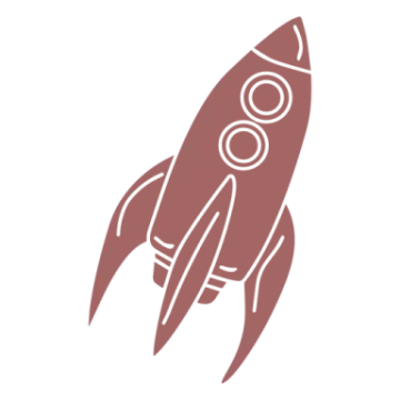 a rocket is flying in the air