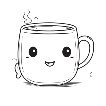 how to draw a coffee cup