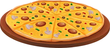 a pizza with different toppings on it
